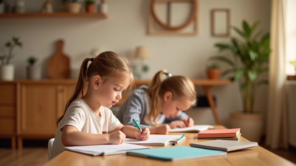Familia española planificando educación de hijos